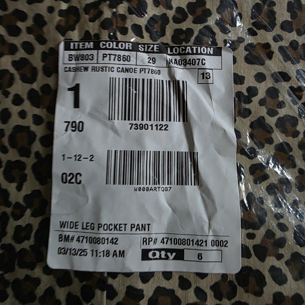 J.Crew SEALED! NWT! Tall Lizzie High-Rise Patch Pocket Wide Leg Pant. Sz 29 - Picture 9 of 10